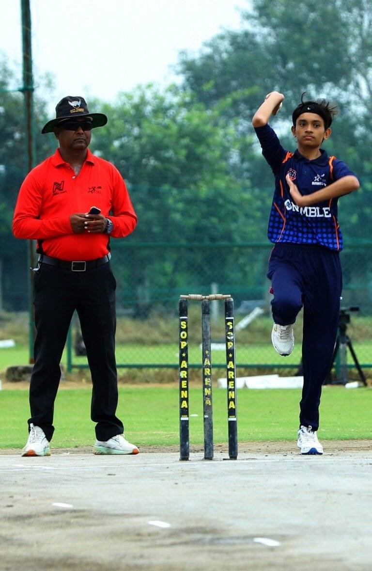 Young Stars Cricket League PLAYER BOWLING